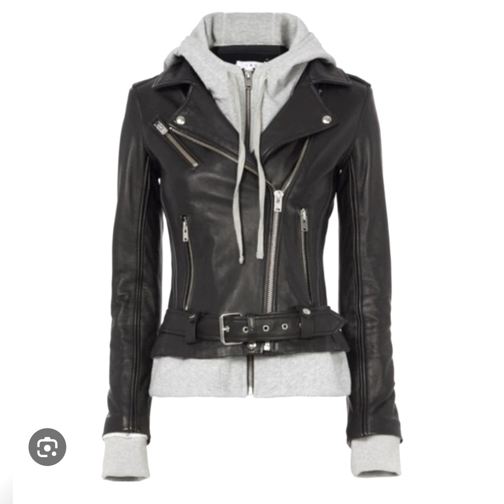 NWT IRO Harper Leather Jacket in Size 40 (France)